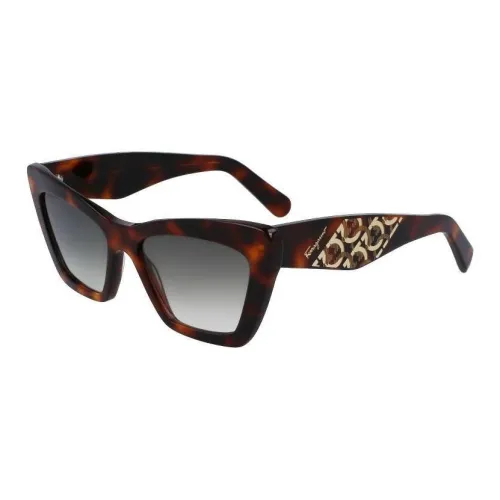 FERRAGAMO Plastic Cat Eye Sunglasses Men's Tortoiseshell