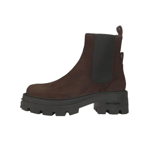 SERGIO ROSSI Sr Milla Short Chelsea Boots Women's Brown