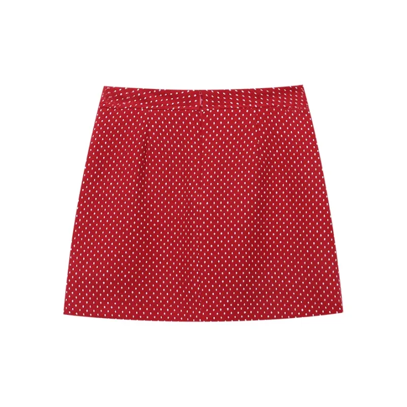 CHARM PICK Casual Short Skirts Women's Red-1