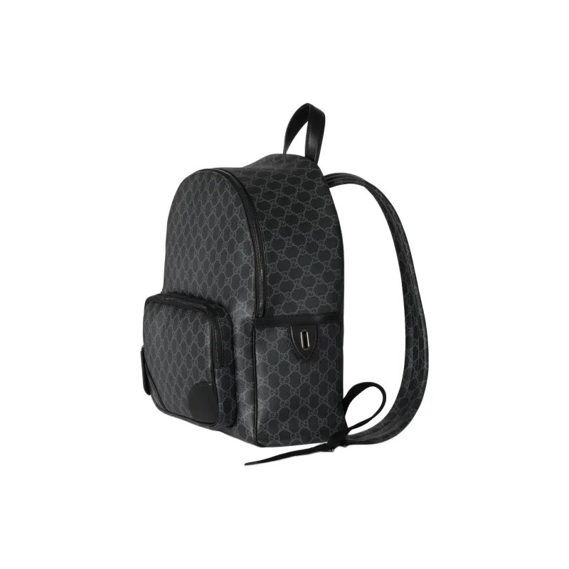 GUCCI GG Emblem Fabric Backpack Medium Size Men's Black-1