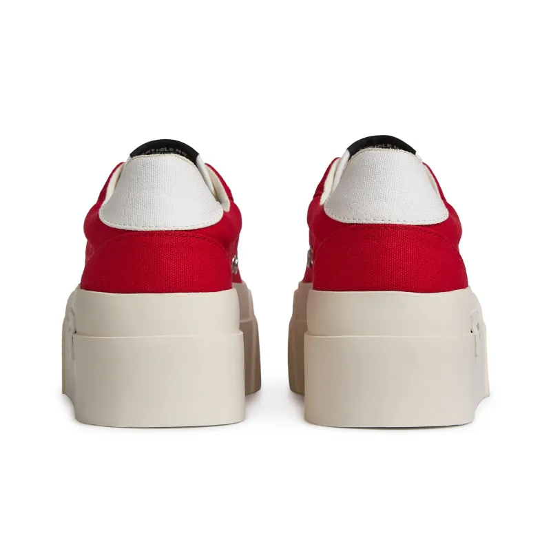 ARTICLE NO. Wear resistant And Lightweight Low Top Canvas Shoes Unisex Red & White-5