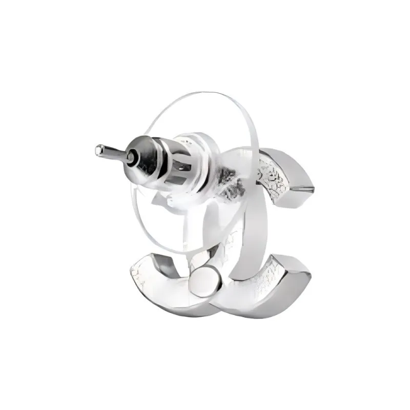 CHANEL Metal Earrings Women's Silver-2
