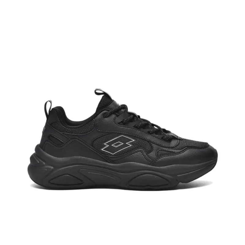 LOTTO Sportlife Anti Slip Wear Resistant Low Top Chunky Sneakers Women's Black-1