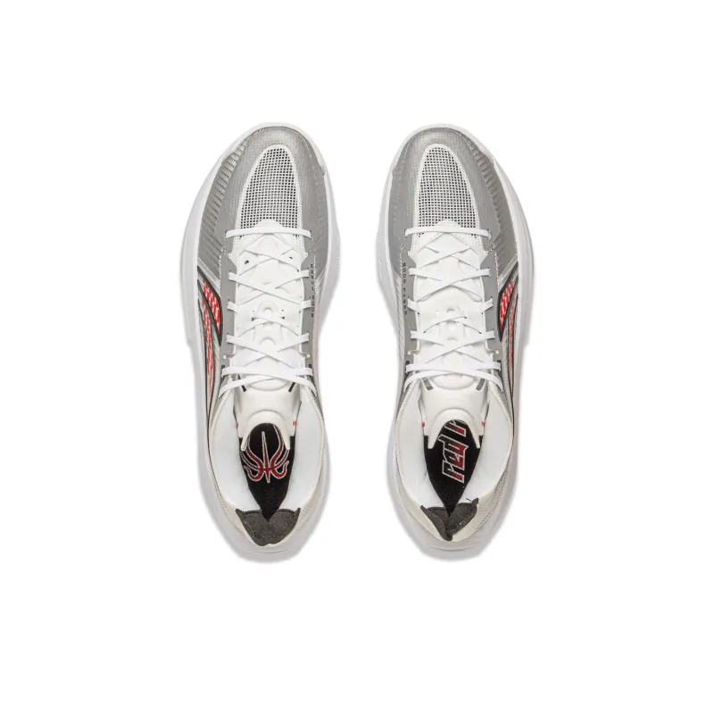 LiNing Ultra Light Cushioning, Slip Resistant, Abrasion Resistant, Rebound Grip Low Top Basketball Shoes Men's White-3