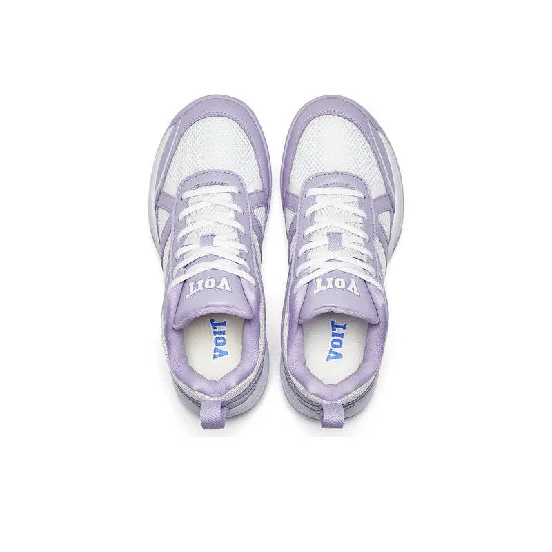 VOIT Coverage Lightweight Rebound Low Top Badminton Shoes Women's Purple White-2