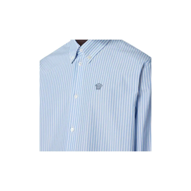 VERSACE Striped Long Sleeved Shirt-4