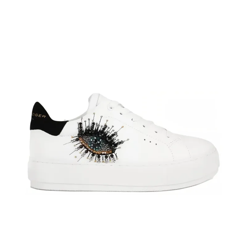 Kurt Geiger London Laney Eye Low-Top Skateboard Shoes Women's White-1