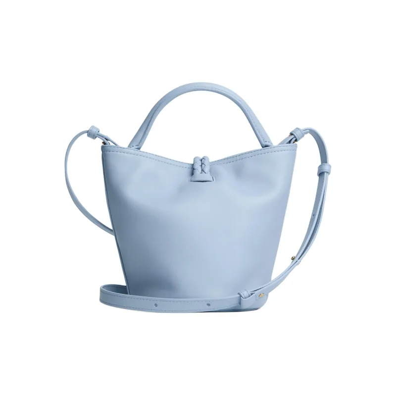 Bottega Veneta Cow Leather Bucket Bags Shoulder Bag Crossbody Bag Handbag Small Size Women's Moonlight Blue-3
