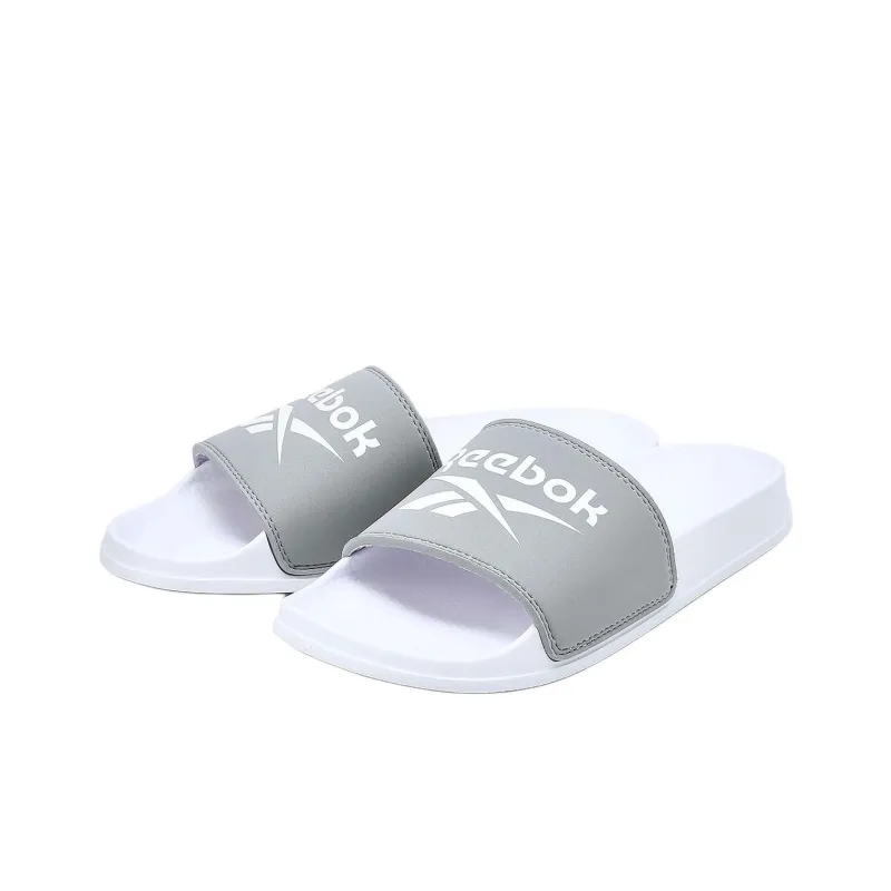 Reebok Slip Resistant Slide Slippers Women's Gray White-2