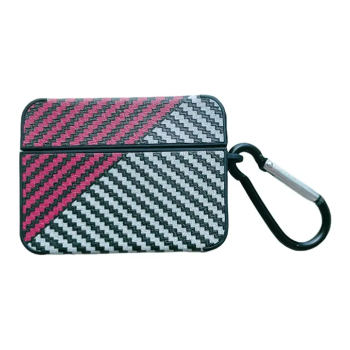 Baohuguang Compatible With AirPods 2/4/pro 2/1 TPU Square Creative Carbon Fiber Individual Niche Headphone Cases-6