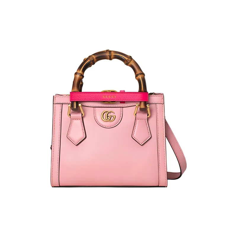 GUCCI Diana Leather Small Size Bag Strap Women's Pink-3