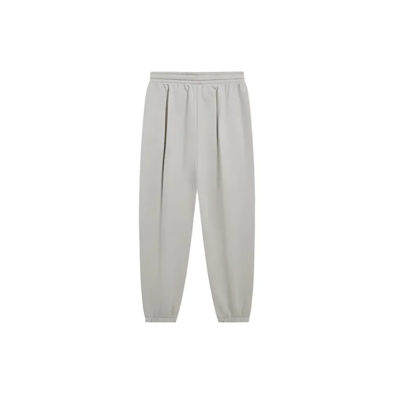 XTEP Vitality Series Knitted Sweatpants Men's Light Green Gray-1