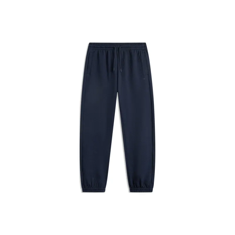 LiNing Sports Trendy Collection Sports Lifestyle Collection Knitted Sports Pants Men's Dark Marine Blue-0
