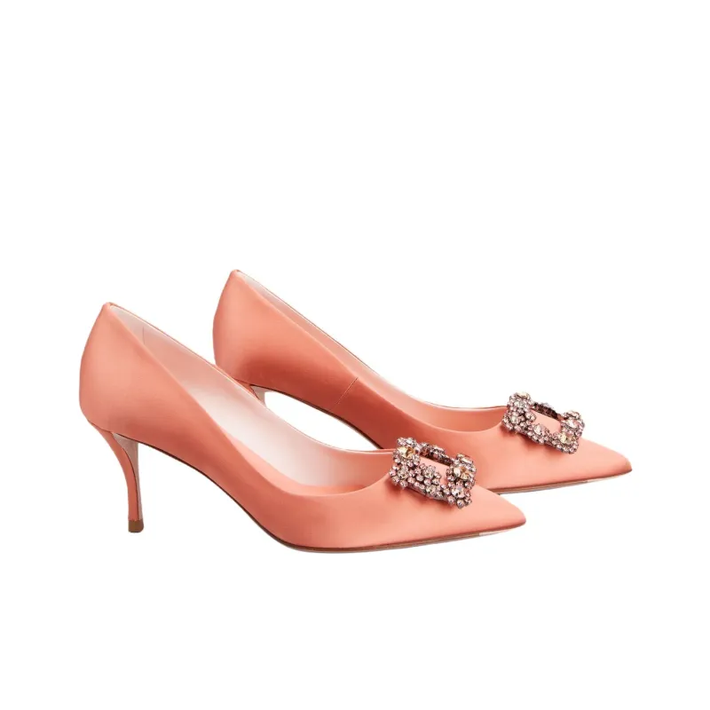 Roger Vivier Efflorescence Embellished Pointed Toe Pumps-2
