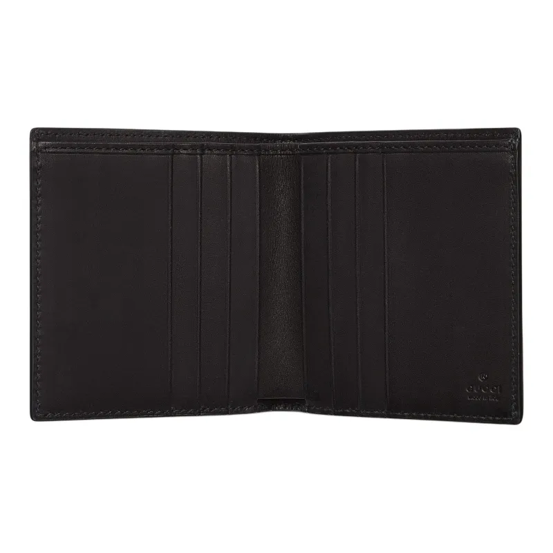GUCCI GG Emblem Coated Fabrics Wallet Men's Black-4