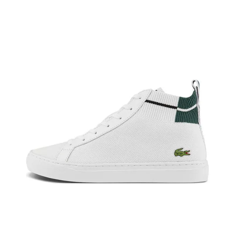 LACOSTE High Top Skateboard Shoes Men's White-0