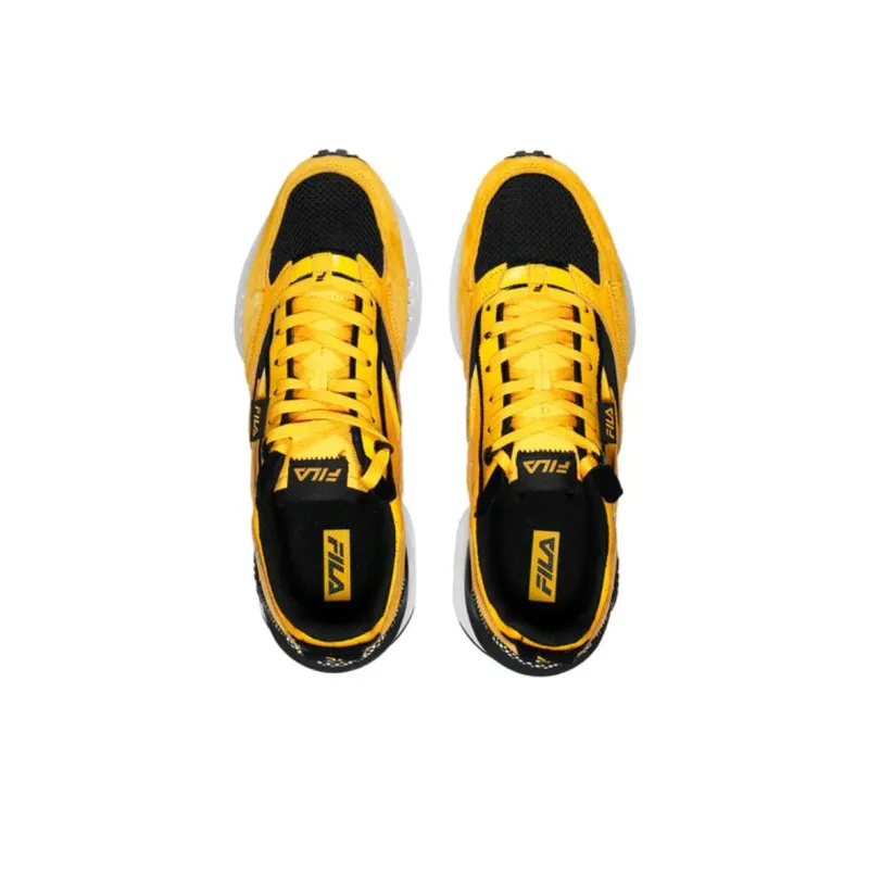 FILA Renno Anti Slip Wear Resistant Low Top Tennis Shoes Men's Yellow-4