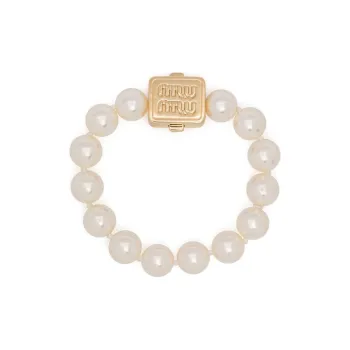 MIU MIU Pearl Bracelets Women's White
