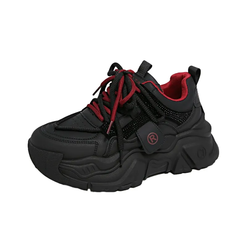 Yalu Slip Resistant, Abrasion Resistant, Height Adjustable, Thermal Low Top Chunky Sneakers Women's-4