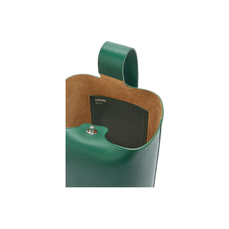 LOEWE Pebble Bucket Grain Calfskin Bucket Bag, Handbag, Shoulder Bag Tubas Men's Green-6