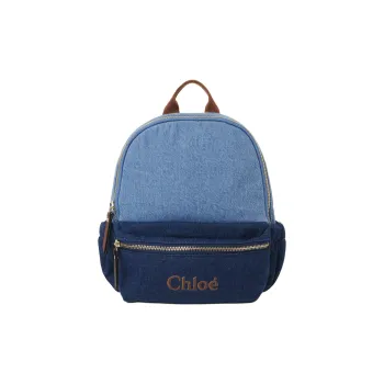 Chloe Cotton Backpack Unisex Denim Blue