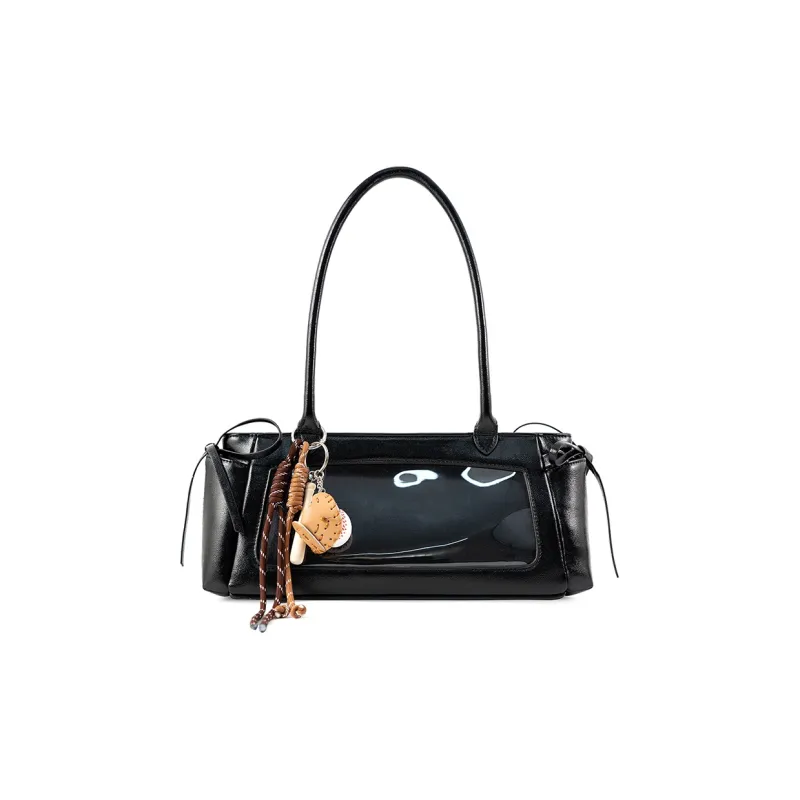 Vigno Synthetic Leather Shoulder Bag Regular Women's Red/Brown/Black/Ecru-6