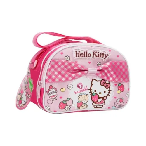 Hello Kitty Polyester Crossbody Bag Shoulder Bag Small Size Women's Rose Red