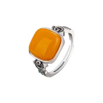 Xiaoyinjiang 925 Sterling Silver Beeswax Rings Women's