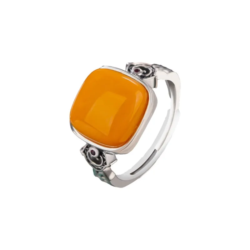 Xiaoyinjiang 925 Sterling Silver Beeswax Rings Women's-0