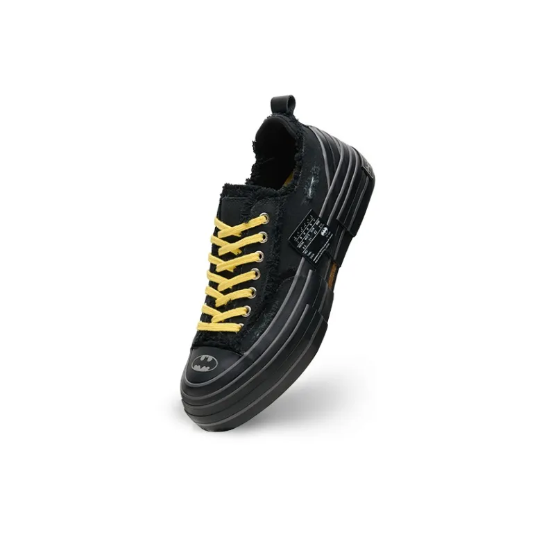 BIANFUXIA x VESSEL Wear resistant And Lightweight Low Top Canvas Shoes Unisex Black-3