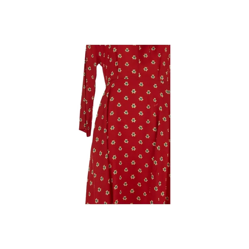 KENZO Teddy Flower Pleated Midi Dress-6