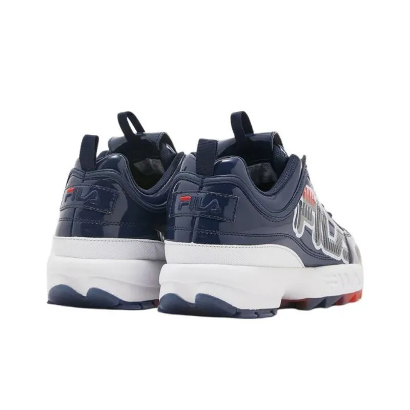 FILA Disruptor 2 Anti Slip Wear Resistant Low Top Training Shoes Men's Blue-3