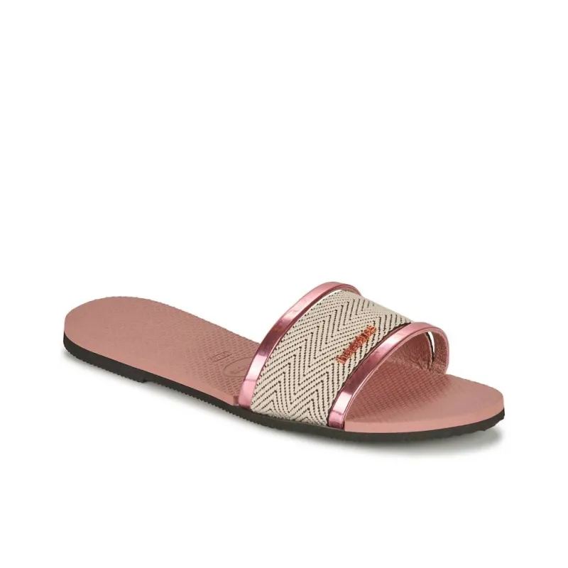 Havaianas Slip Resistant Quick Dry Slide Slippers Women's Pink-1