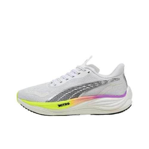 PUMA Wear Resistant Slip Resistant Low Top Running Shoes Women's Gray