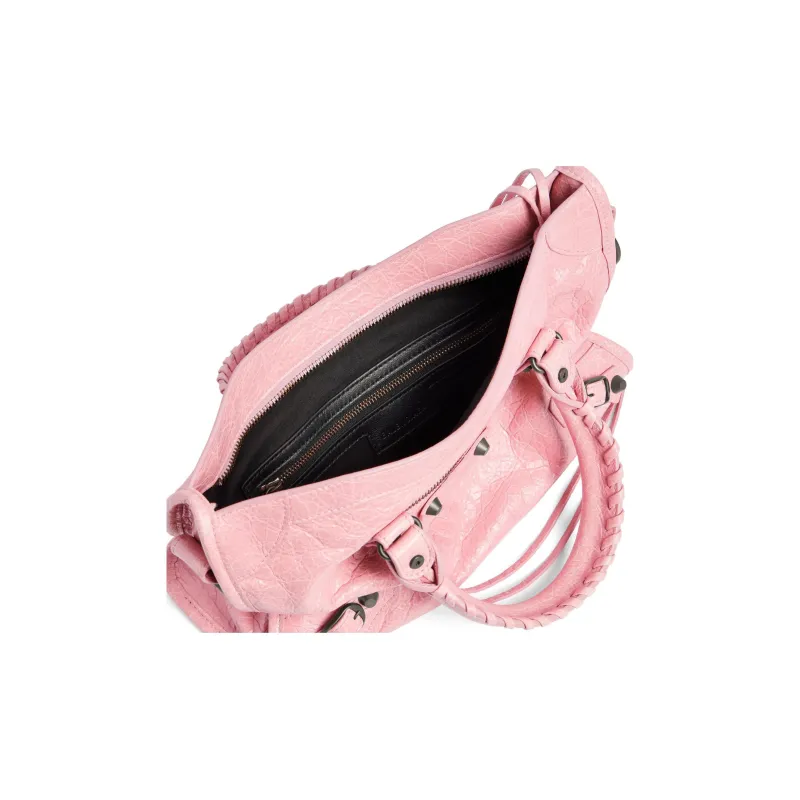 Balenciaga Le City Lambskin Tote Bag Shopping Bag Shoulder Bag Handbag Small Size Women's Pink-5
