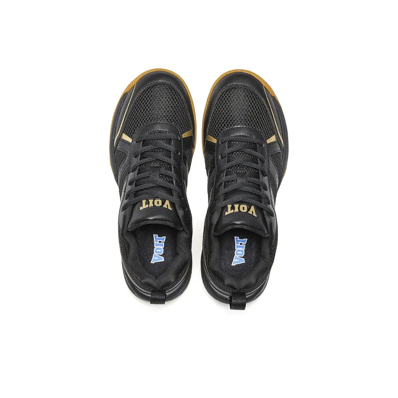 VOIT Cushioning, Breathable, Supportive Low Top Badminton Shoes Unisex Black Gold-2