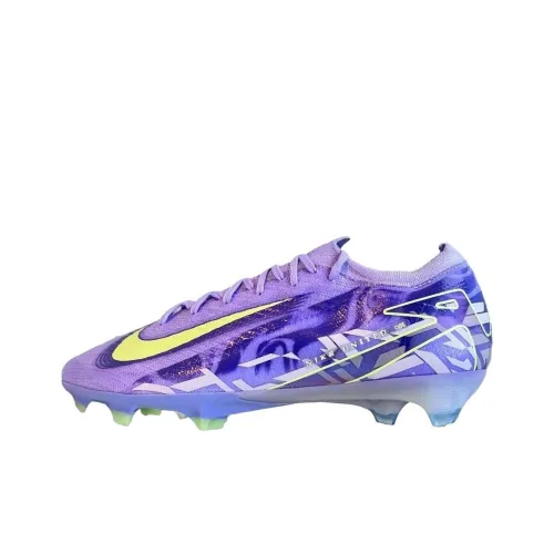 Nike Anti Slip Wear Resistant Soccer Shoes Unisex Purple Green