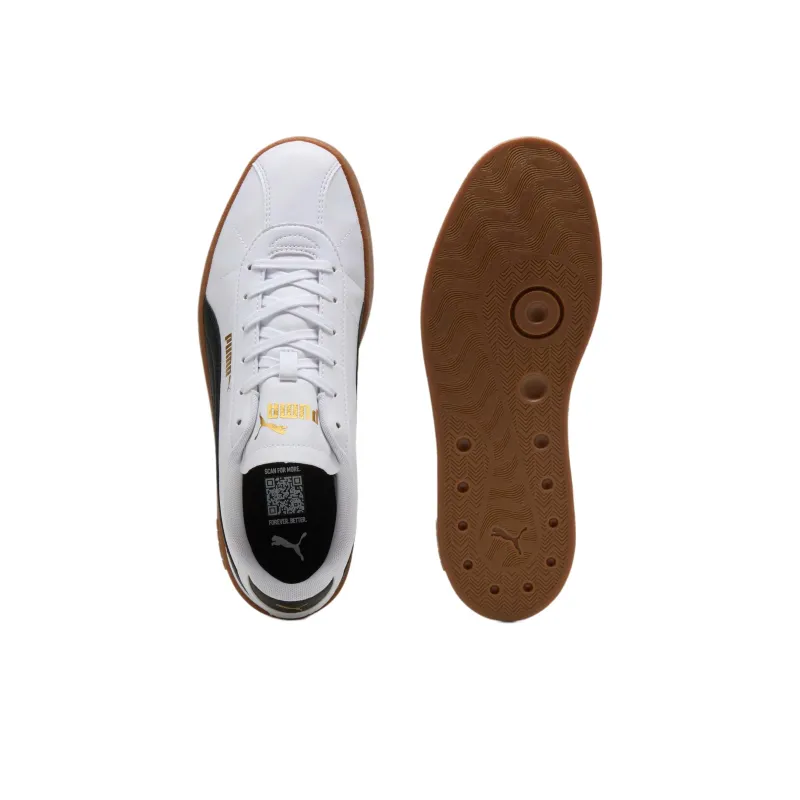 PUMA Club 2 Wear resistant And Lightweight Low Top Skateboard Shoes Unisex White-3