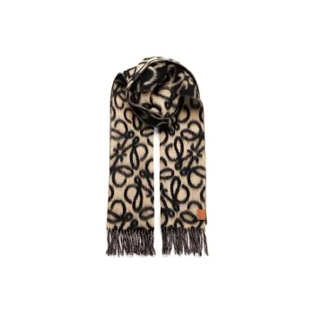 LOEWE Knit Scarves Women's Brown
