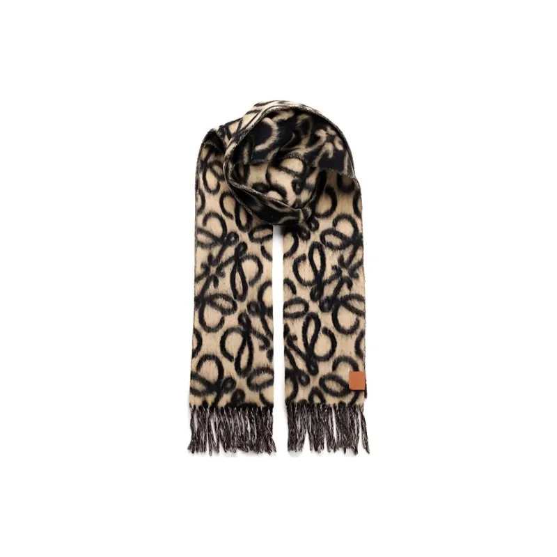 LOEWE Knit Scarves Women's Brown-0