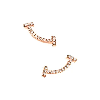 TIFFANY & CO. T Karat Gold Earrings Women's