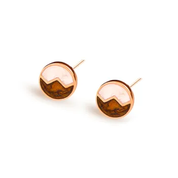 Rhymes 999 Fine Silver Stud Earrings Unisex