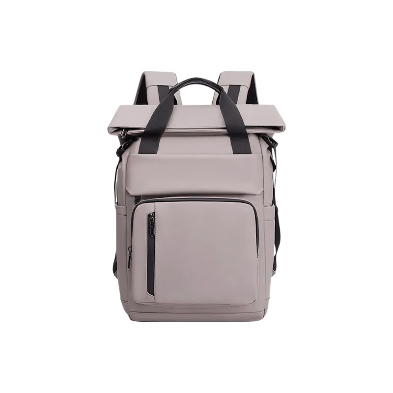 BOPAI Fabric, Synthetic Leather Backpack Unisex Black/Ideal White/Sand Lime-7