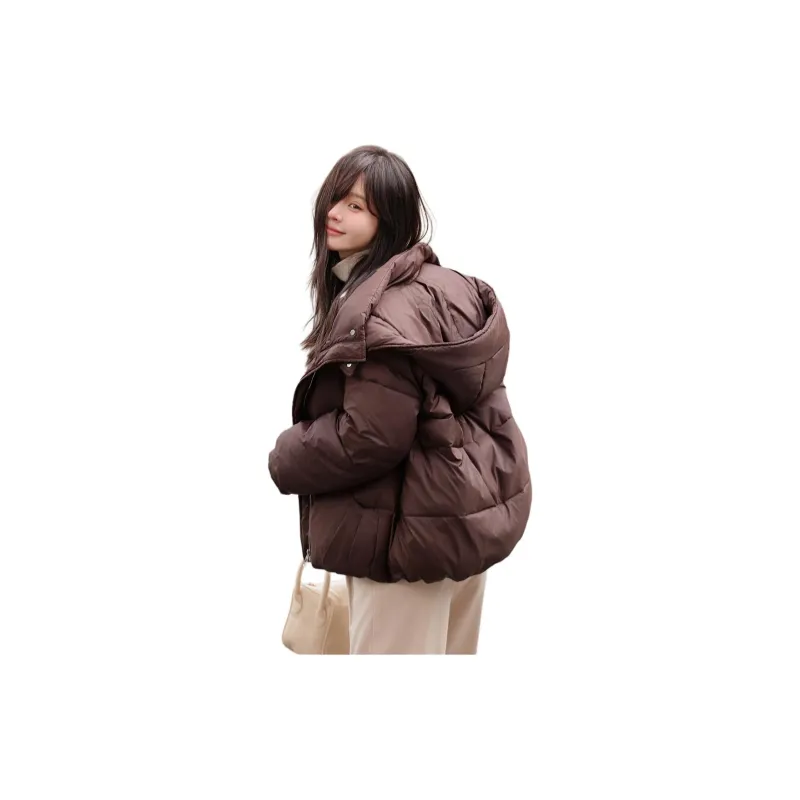 Mo Han Yi Mei Puffer Jacket Women's Red Coffee-2
