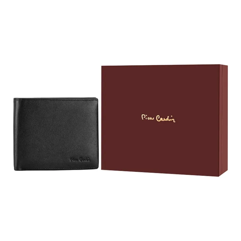 PIERRE CARDIN Genuine Leather Cropped Casual Wallet Horizontal Wallet Box Men's-5