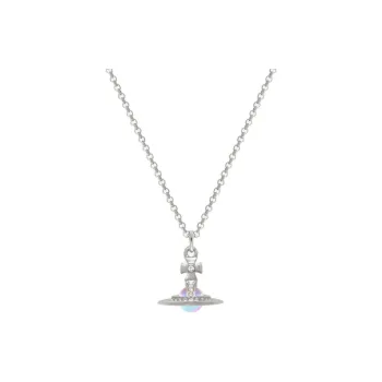 Vivienne Westwood Crystal Metal Gemstone Aurora Ball Pendant Necklace Women's Silver/Aurora