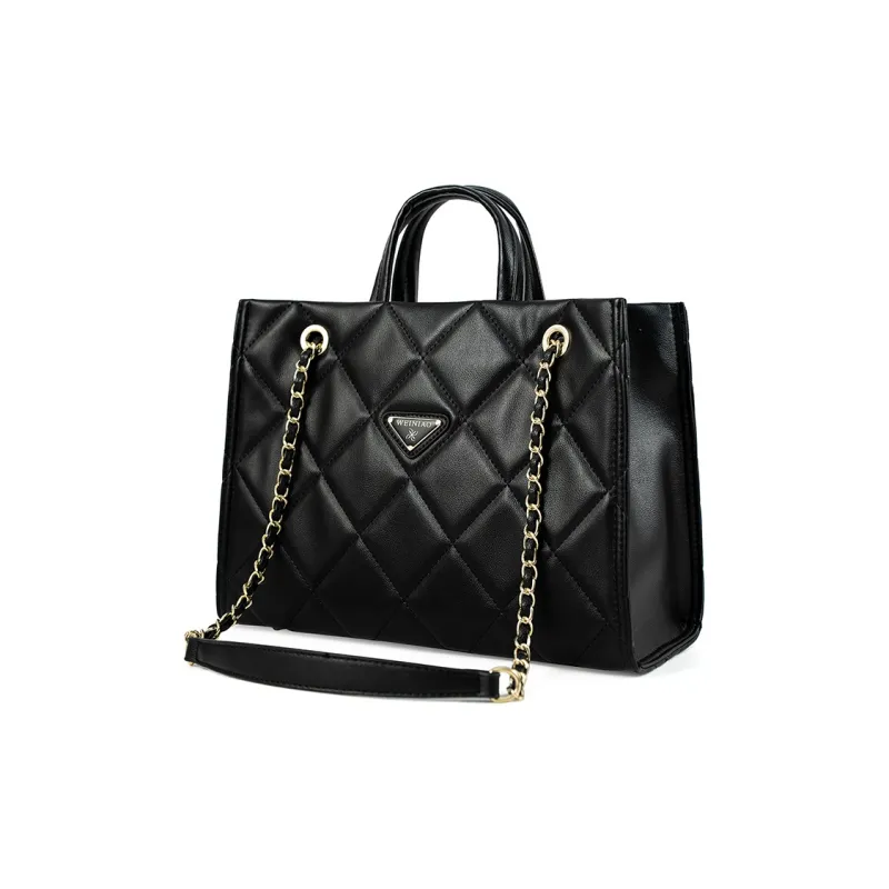 Vigno Synthetic Leather Shoulder Bag Regular Women's Black-12