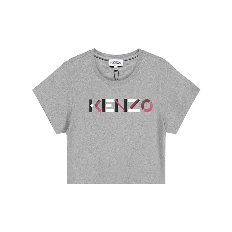 KENZO Long Sleeved Dress Women's Pearl Gray-4