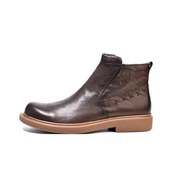 Brounvanm Ankle Boots Men Black/Coffee