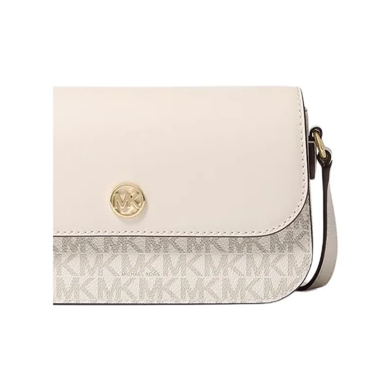 MICHAEL KORS Jet Set Travel Coated Canvas Shoulder Bag, Crossbody Bag Small Size Women's White-3
